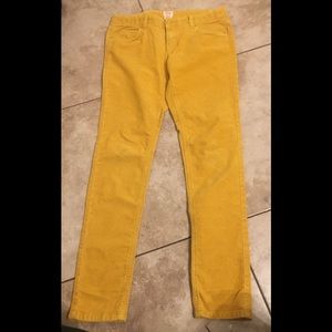 Yellow corduroy pants